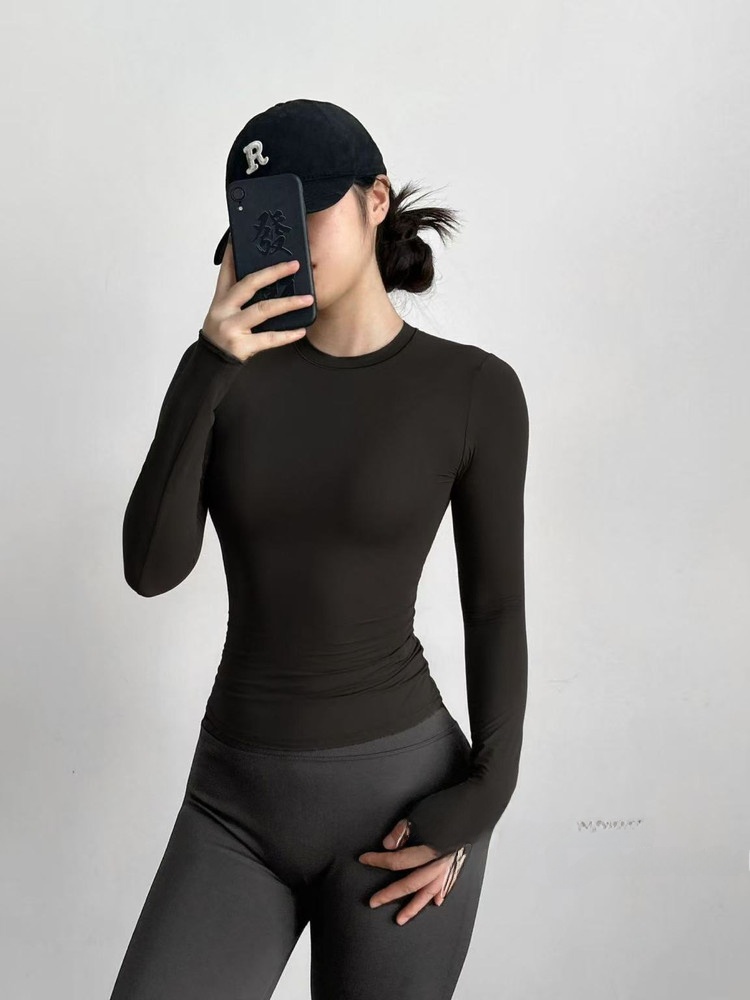 Yoga Fitness Wear - Slim Fit Long Sleeve Yoga Fitness