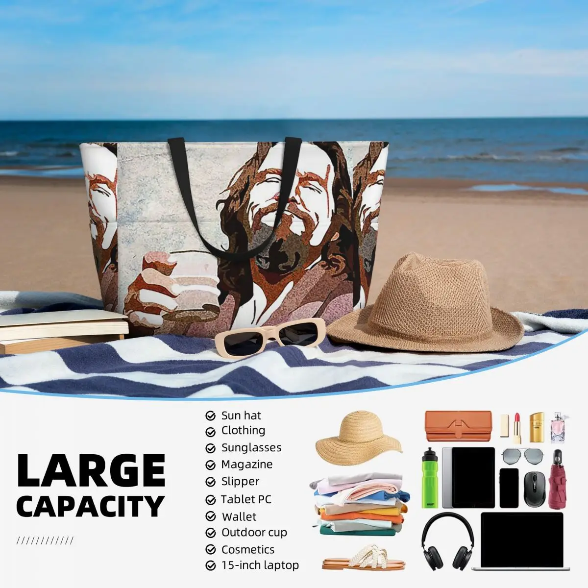 Big Lebowski Dude Portrai Beac - Yoga Fitness Dude review and price