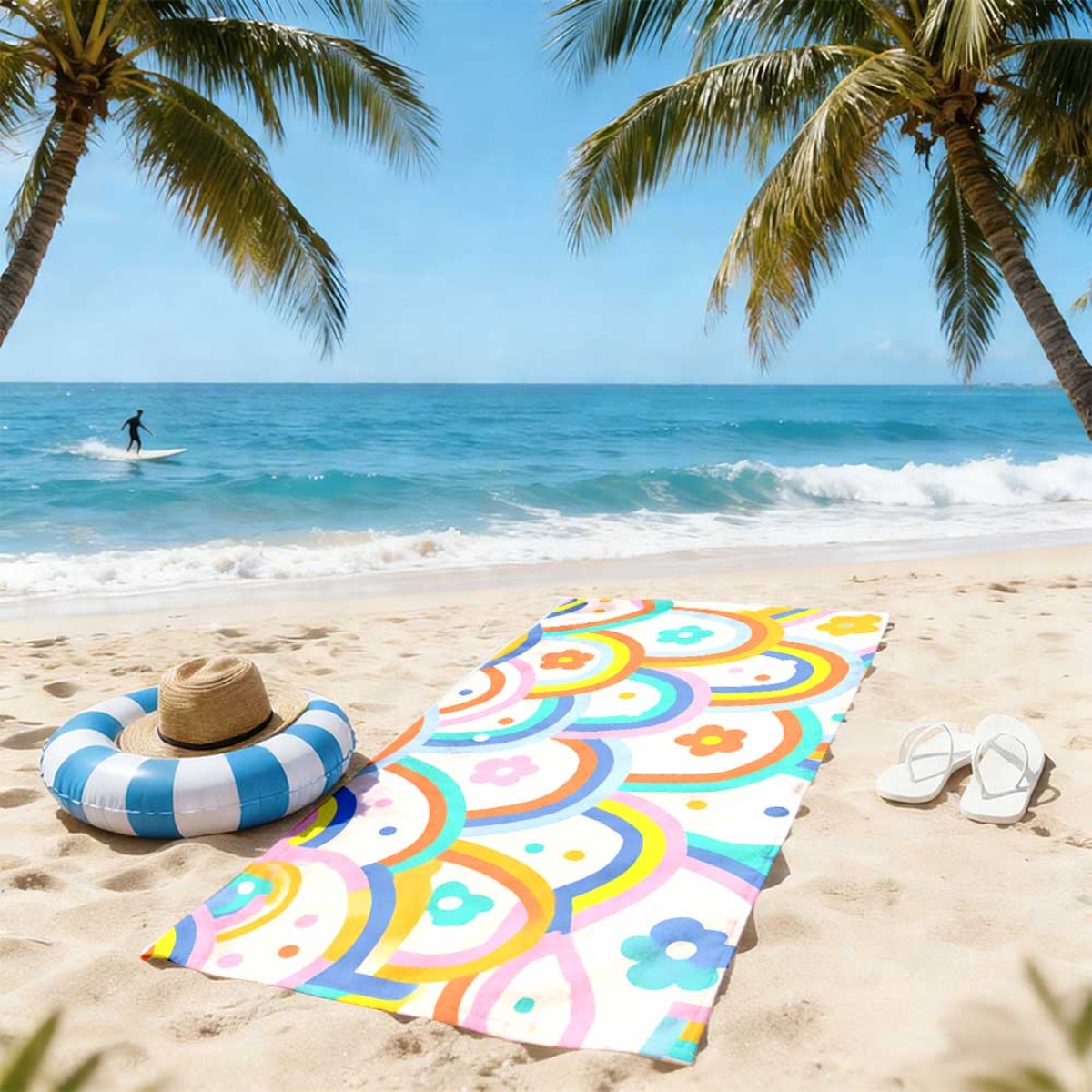 One Beach Towel That Is Reusab - Yoga Fitness & Nutrition Llp review and price