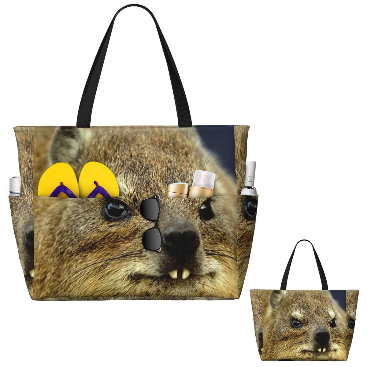 Rock Hyrax Photo Beach Tote Ba - Yoga Fitness Gym Photos review and price