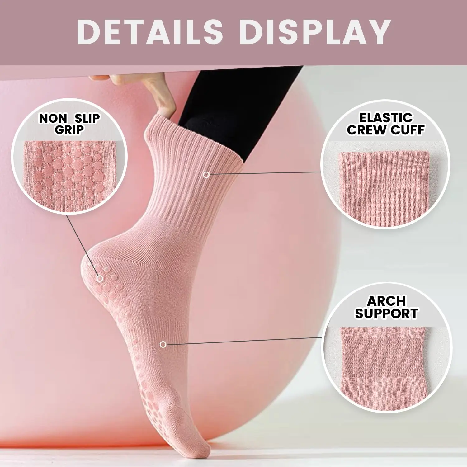 4 pairs of women's yoga socks, - Yoga & Fitness Classes By Niharika Zirakpur Reviews review and price