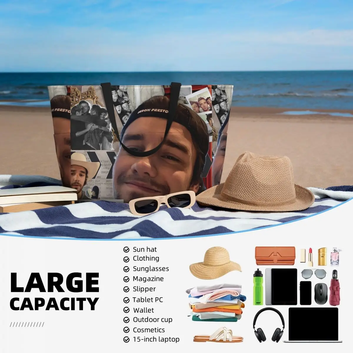 Liam Payne Photo Collage Beach - Yoga Fitness Gym Photos review and price