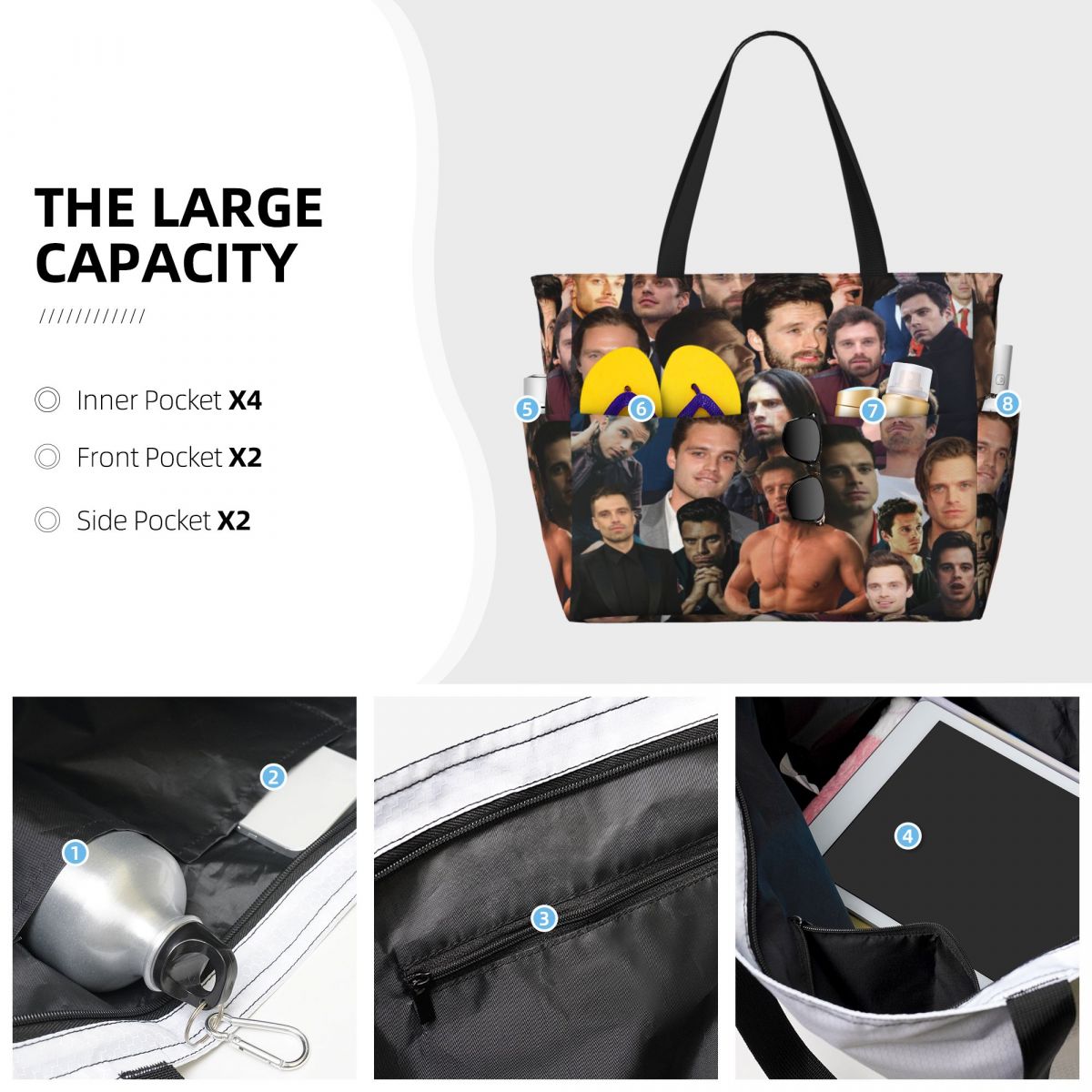 Sebastian Stan Photo Collage B - Yoga Fitness Gym Photos review and price