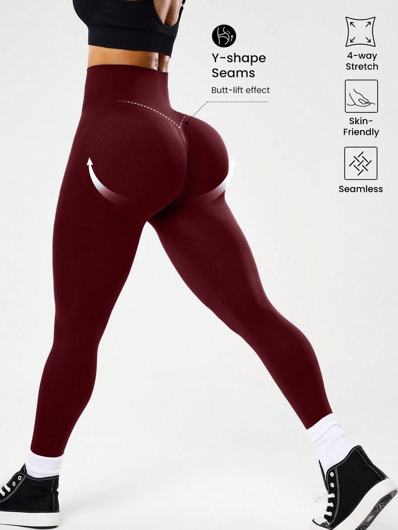High-waisted seamless yoga leg - Yoga Fitness Leggings review and price